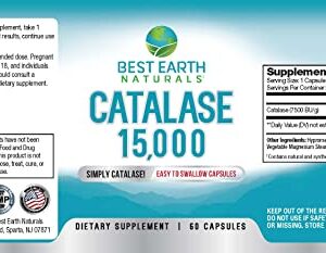 Catalase 15,000-60 Day Supply - Pure Catalase Antioxidant Enzyme