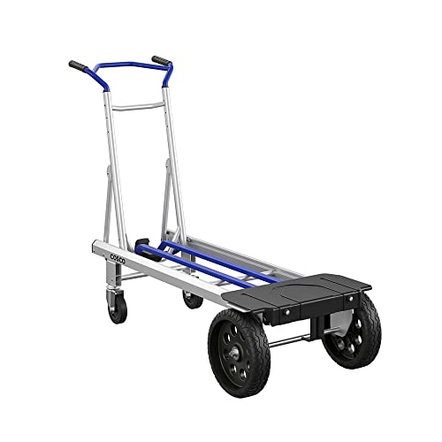 COSCO 12253BLU1E Next Gen 3-in-1 Folding Toe Plate Hand Truck, 800 lb/100 lb Weight Capacity, Blue