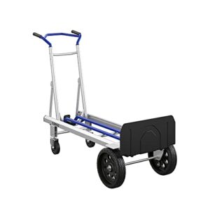 COSCO 12253BLU1E Next Gen 3-in-1 Folding Toe Plate Hand Truck, 800 lb/100 lb Weight Capacity, Blue