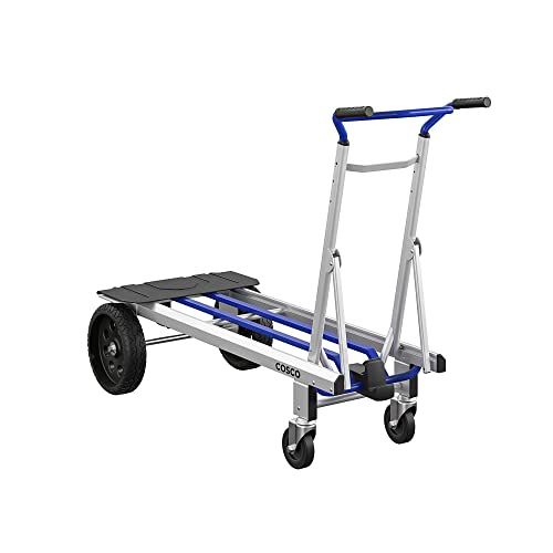 COSCO 12253BLU1E Next Gen 3-in-1 Folding Toe Plate Hand Truck, 800 lb/100 lb Weight Capacity, Blue