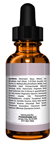 DOUBLE SIZED (2 oz) PURE VITAMIN C SERUM FOR FACE With Hyaluronic Acid - Anti Wrinkle, Anti Aging, Dark Circles, Age Spots, Vitamin C, Pore Cleanser, Acne Scars, Organic Vegan Ingredients