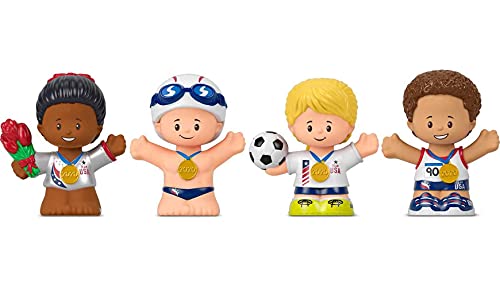 Fisher-Price Little People Collector Team USA Classic Figure Set, 4 Athlete Figures in a giftable Package for Sports Fans Ages 1-101 Years