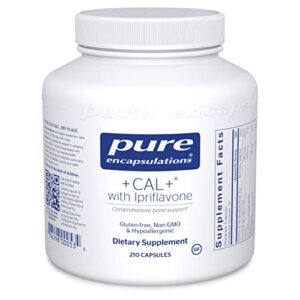 pure encapsulations +cal+ with ipriflavon | mineral, vitamin, and herbal supplement to promote skeletal strength | 210 capsules