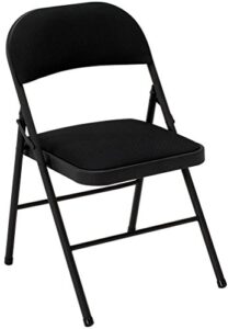 cosco fabric folding chairs, black (4-pack)