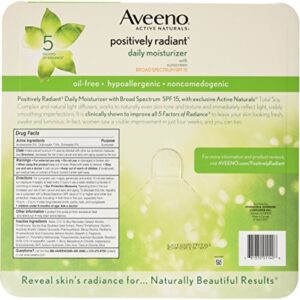 Aveeno Positively Radiant Skin Daily Moisturizer SPF 15, 4 Ounce (Pack of 2)