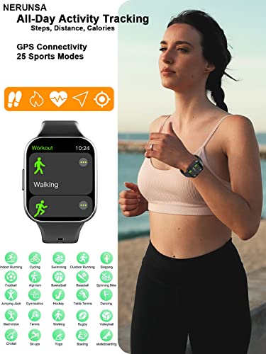 Smart Watch for Men Women, Fitness Tracker Heart Rate/Sleep Monitor, 1.69" Color Screen Fitness Watch Step/Calorie Counter, 25 Sport Modes IP68 Waterproof Activity Trackers, Smartwatch for Android iOS