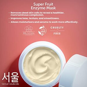 Korean Skin Care Fruit Enzyme Mask – Korean Face Mask K Beauty Face Masks Skincare Contains Skin Brightening Papaya + Pineapple + Pomegranate Extremely Effective Natural Korean Beauty Face Mask 2oz