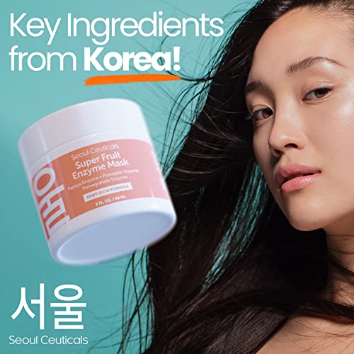 Korean Skin Care Fruit Enzyme Mask – Korean Face Mask K Beauty Face Masks Skincare Contains Skin Brightening Papaya + Pineapple + Pomegranate Extremely Effective Natural Korean Beauty Face Mask 2oz