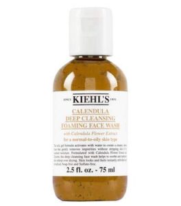 kiehl’s calendula deep cleansing foaming face wash, 2.5 ounce/ 75ml