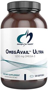 designs for health omegavail ultra tg fish oil 1200mg – 1000 iu vitamin d3, vitamins k1 + k2 – triglyceride form omega 3 fish oil supplement with dha/epa – no fishy aftertaste (120 softgels)