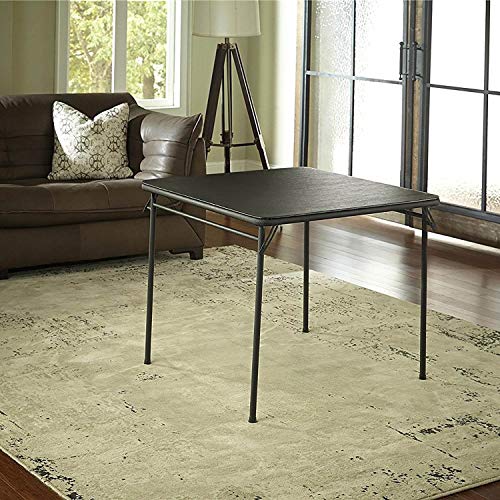 Cosco 14-619-BLK1 Black Square Folding Table 34"x34"