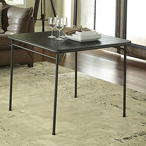 Cosco 14-619-BLK1 Black Square Folding Table 34"x34"