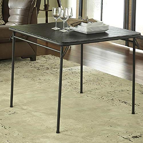 Cosco 14-619-BLK1 Black Square Folding Table 34"x34"