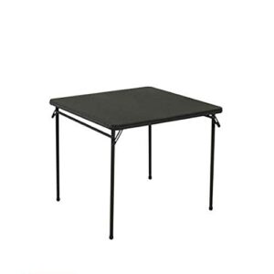 Cosco 14-619-BLK1 Black Square Folding Table 34"x34"