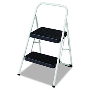cosco 11135clgg1 2-step folding steel step stool, 200lbs, 17 3/8w x 18d x 28 1/8h, cool gray