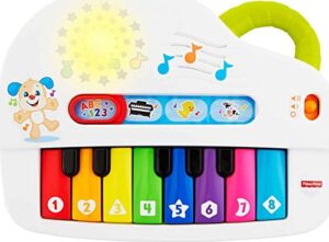 fisher-price laugh & learn baby toy silly sounds light-up piano with learning content & music for ages 6+ months