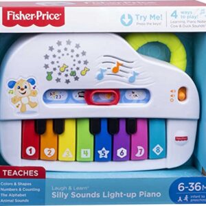 Fisher-Price Laugh & Learn Baby Toy Silly Sounds Light-Up Piano With Learning Content & Music For Ages 6+ Months