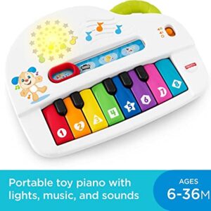 Fisher-Price Laugh & Learn Baby Toy Silly Sounds Light-Up Piano With Learning Content & Music For Ages 6+ Months