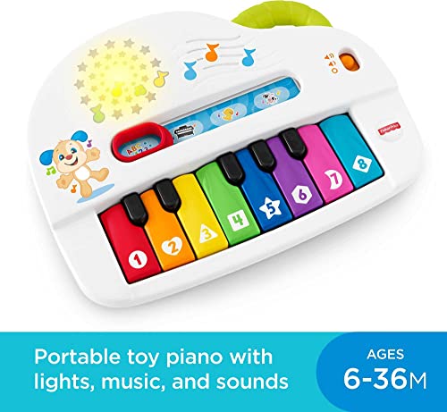 Fisher-Price Laugh & Learn Baby Toy Silly Sounds Light-Up Piano With Learning Content & Music For Ages 6+ Months