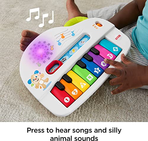 Fisher-Price Laugh & Learn Baby Toy Silly Sounds Light-Up Piano With Learning Content & Music For Ages 6+ Months