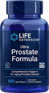 life extension ultra prostate formula, 100 softgels, natural supplement for men
