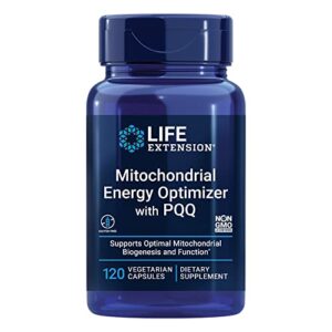 life extension mitochondrial energy optimizer with pqq – for heart & brain health, energy management and anti-aging – gluten-free, non-gmo, vegetarian – 120 capsules