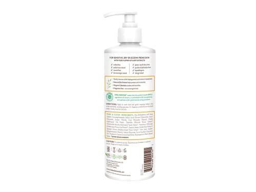 Babo Botanicals Sensitive Baby Fragrance-Free 2-in-1 Shampoo & Wash - with Natural Oat Protein, Shea & Cocoa Butter - EWG Verified & Hypoallergenic - 16 fl. oz.