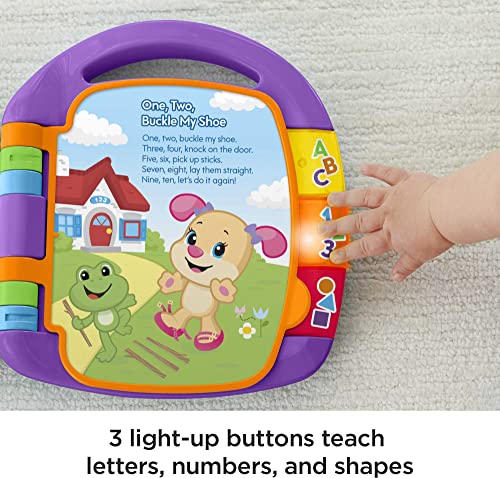 Fisher-Price Laugh & Learn Musical Baby Toy, Storybook Rhymes, Electronic Learning Book With Lights & Songs For Ages 6+ Months