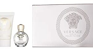 Versace Eros Pour Femme 3 Pieces Travel Kit - Eau De Parfum, Shower Gel & Body Lotion, PINK , 3 Count