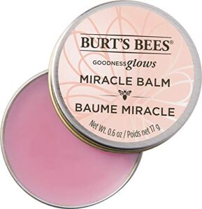 burt’s bees 100% natural origin goodness glows miracle balm, hydrates and softens dry skin from head to toe, 0.6 ounce tin