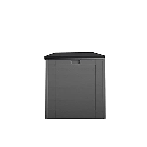 Cosco Outdoor Patio Deck Storage Box, Extra Large, 180 Gallons, Black and Charcoal