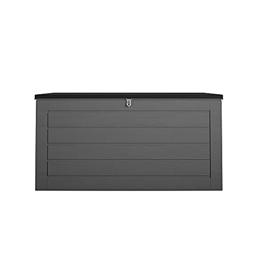 Cosco Outdoor Patio Deck Storage Box, Extra Large, 180 Gallons, Black and Charcoal