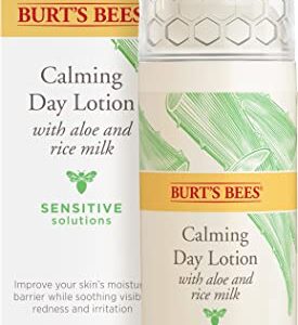 Burt's Bees Sensitive Solutions Calming Day Lotion with Aloe and Rice Milk, 98.8% Natural Origin, 1.8 Fluid Ounces