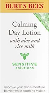 Burt's Bees Sensitive Solutions Calming Day Lotion with Aloe and Rice Milk, 98.8% Natural Origin, 1.8 Fluid Ounces