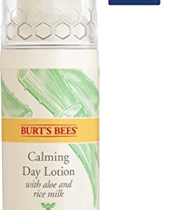 Burt's Bees Sensitive Solutions Calming Day Lotion with Aloe and Rice Milk, 98.8% Natural Origin, 1.8 Fluid Ounces