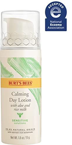 Burt's Bees Sensitive Solutions Calming Day Lotion with Aloe and Rice Milk, 98.8% Natural Origin, 1.8 Fluid Ounces