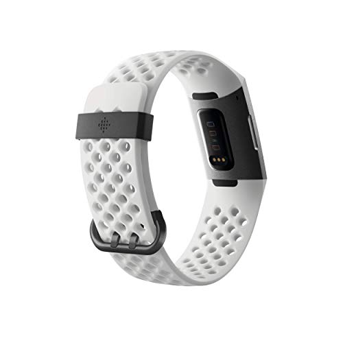 Fitbit Charge 3 SE Fitness Activity Tracker Graphite/White Silicone, One Size (S & L Bands Included) (Renewed)