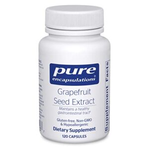 pure encapsulations grapefruit seed extract | supplement to support the balance of intestinal microorganisms and g.i. tract* | 120 capsules