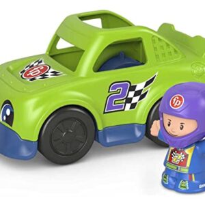 Fisher-Price Little People Race Car, Push-Along Vehicle and Figure Set for Toddlers and Preschool Kids Ages 1-5 Years