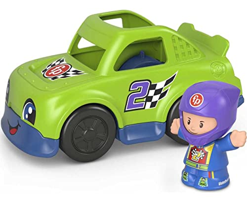 Fisher-Price Little People Race Car, Push-Along Vehicle and Figure Set for Toddlers and Preschool Kids Ages 1-5 Years