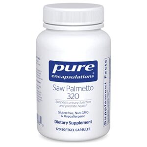 pure encapsulations saw palmetto 320 | fatty acids and other essential nutrients to support testosterone metabolism, and urinary function* | 120 softgel capsules