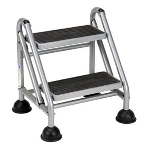 Cosco 2-Step Rolling Step Ladder, Grey