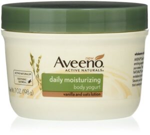 aveeno active naturals daily moisturizing body yogurt moisturizer, vanilla and oats, 7oz,