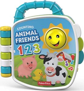 fisher-price laugh & learn counting animal friends, musical baby book