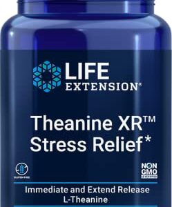 Life Extension Theanine XR Stress Relief – Stay Calm in The Face of Daytime Stress – Gluten-Free – Non-GMO – Vegetarian – 30 Vegetarian Tablets