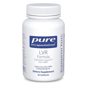 pure encapsulations lvr formula | hypoallergenic supplement with antioxidant support for liver cell health | 60 capsules