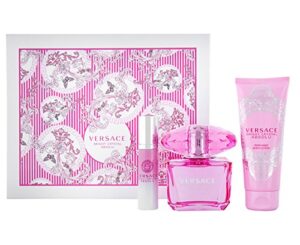 versace 3 piece bright crystal absolu gift set eau de parfum spray for women