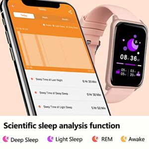 FITVII Fitness Tracker, Heart Rate Blood Pressure Monitor Activity Tracker, 1.57'' Touch Screen Calorie Step Counter IP68 Waterproof Watch with Weather Sleep Monitor Music Control for Women Men Kids