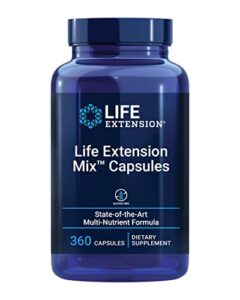 life extension mix™ capsules – high-potency vitamin, mineral, fruit & vegetable supplement – complete daily veggies blend for whole body health support & longevity – gluten free – 360 capsules