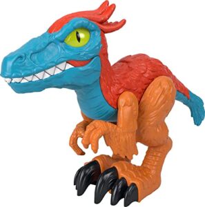 imaginext jurassic world dominion dinosaur toy pyroraptor xl poseable 10-inch figure for preschool pretend play 3+ years